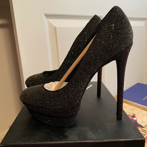 NIB BRIAN ATWOOD BFFONTANNE IN GOLD / BLACK TX SIZE 9M - Picture 5 of 9